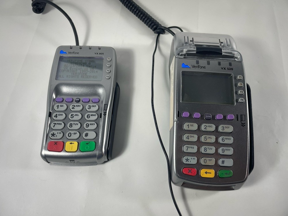 Verifone VX520 And VX805 Credit Card Machine Terminal Readers