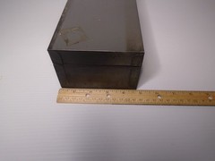 Vintage Gray Metal ASCO STEELMASTER Bond Box 10″ x 4 1/2″ x 3″ – No Key