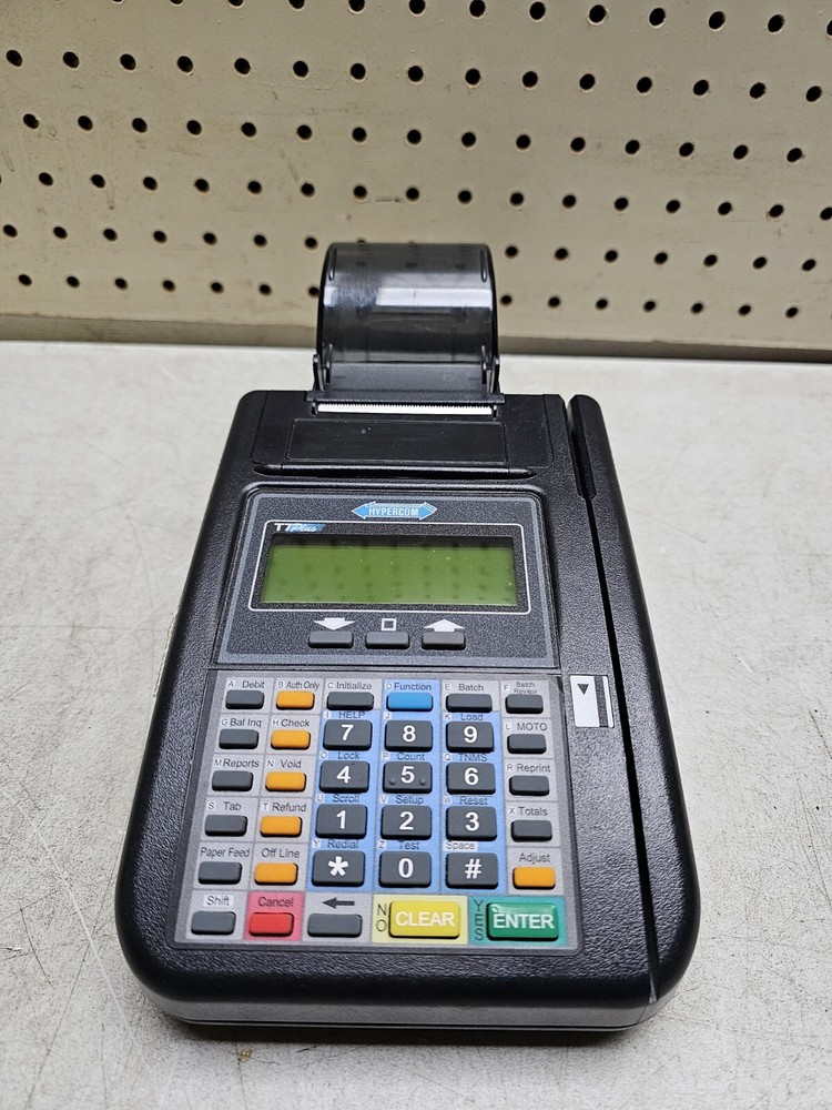 Hypercom Credit Card Machine Power Cord Not Included Model: T7PLUS – UNTESTED