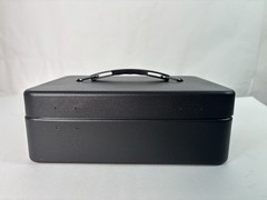 Honeywell 6112 Steel Cash Box 1 Bill & 5 Coin Slots 2 Keys Handle 9.8″ X 7.3″