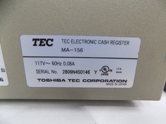 TEC Electronic Cash Register Toshiba New W/ Keys MA-156