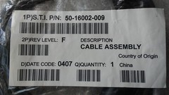 Symbol Zebra Motorola STI 50-16002-009 Power Cable Assembly