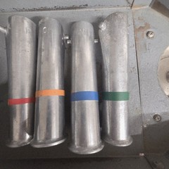 KLOPP COIN COUNTER WORKING COMES WITH ALL THE TUBES P N D Q ALUMINUM