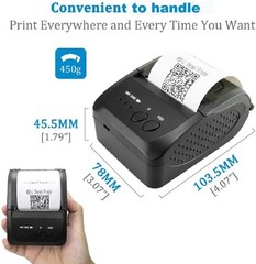 Bluetooth Receipt Printer, 58mm Mini Thermal POS Printer Portable Personal Bi…