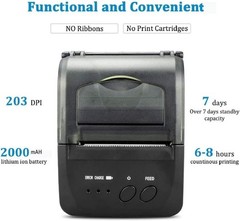 Bluetooth Receipt Printer, 58mm Mini Thermal POS Printer Portable Personal Bi…