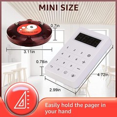 Retekess TD158 Restaurant Wireless Paging Queuing Calling System 10 Coaster Bar