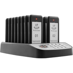 VEVOR Restaurant Wireless Pager System 16 Call Coasters Guest Queuing Calling