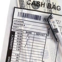 Adsure Clear Plastic Small Bank Deposit Bags For Cash Pack Of 1000 5X9Tamper