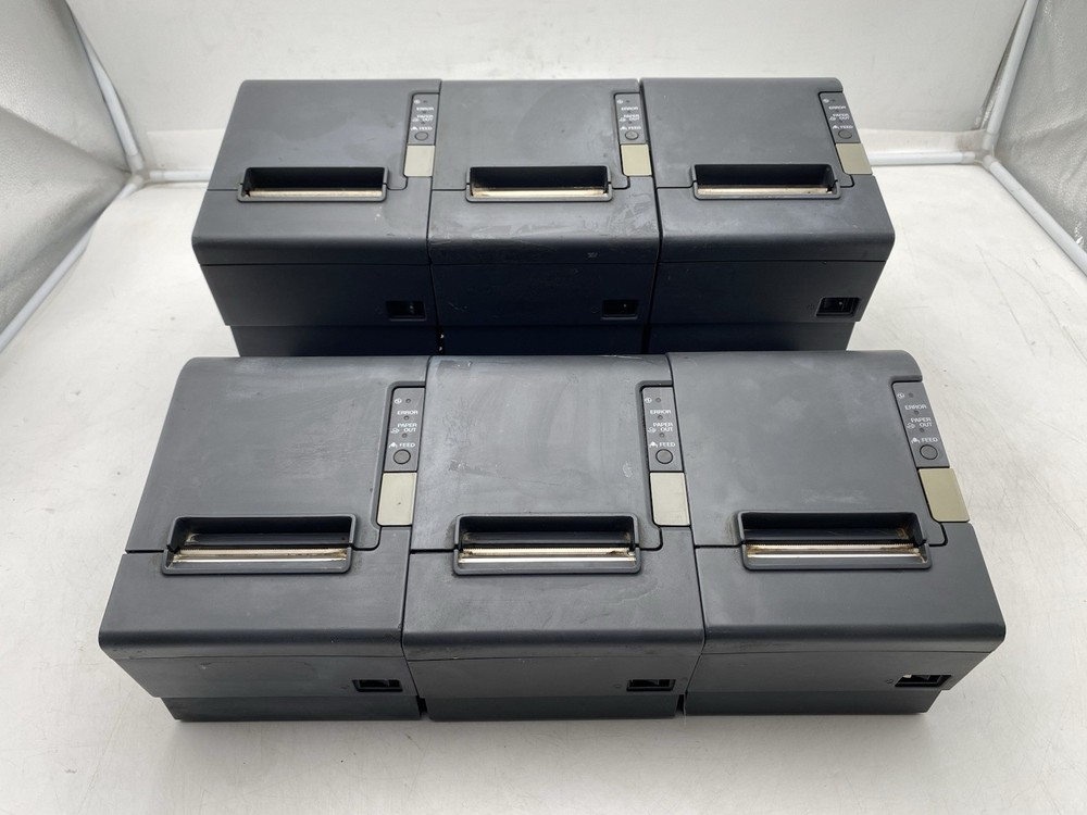 Lot of 6 Epson TM-T88IV M129H Thermal Receipt Printer RS-232 Serial
