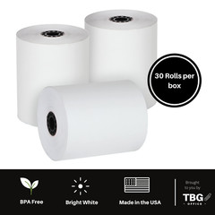 2 1/4″ x 165′ Thermal POS Receipt Paper – 30 Rolls