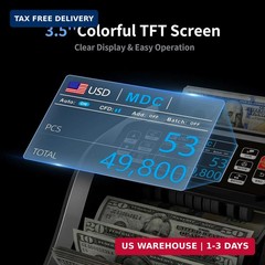 Aneken N60 Mixed Denomination Money Counter Machine, Value Counting, UV/MG/IR/DD