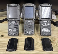 LOT OF 3 ZEBRA PSION OMNII XT15 BARCODE SCANNERS 7545MBW 3 BATTERY Tested