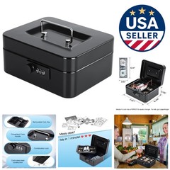 Compact Alloy Steel Cash Box with Secure Combination Lock – Lightweight Design