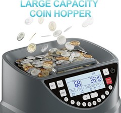 Aneken Coin Counting Machine TFT Display Accurate 5 Denominations 300/min