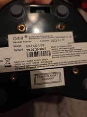 NEW Honeywell Orbit MK7120-31A38 Omnidirectional Laser Barcode Scanner USB