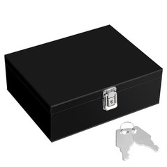 Acrylic Lockable Cash Storage 3 Slots Money Holder Cash Organizer Currency Tr…