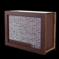 $10000 Money Saving Challenge Box Cash Vault Wooden Savings Box Cash Saver w/pen