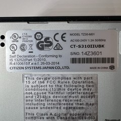 Citizen CT-S310IIUBK TZ30-M01 Thermal POS Receipt Barcode Printer USB Serial J11