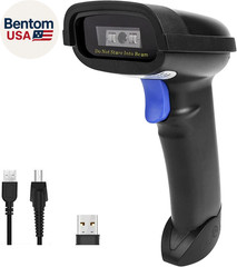 Bluetooth Barcode Scanner, Compatible with 2.4G Wireless & Bluetooth Function &