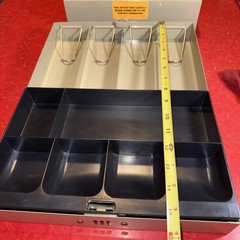 NEW Steel Cash Box MMF Industries 10 Compartment Combination COMBO Lock OPEN BOX