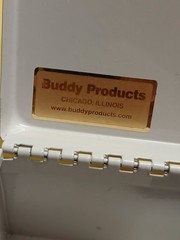 Vintage 1970s Beige Cash Box File w Handle Buddy Products