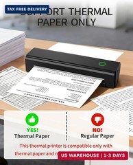 Impresora Termica Portatil Inalámbrica Con Bluetooth 8.5X11 A4 Para Casa Celular