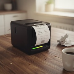 Wall-Mounted 80mm Thermal Receipt Printer with Smart RGB Alerts & Durability