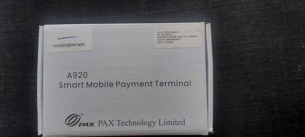 PAX A920 Smart Mobile Credit Card Terminal Wi-Fi Android w/ Charger, MPN