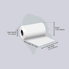 Thermal Paper Receipt Roll 2-1/4″ x 50′ BPA Free 50 Rolls