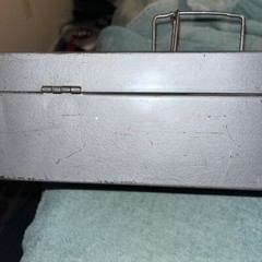 Vintage Metal Steel Money Cash Lock Locking Box Merriam Now Cash Box No Key