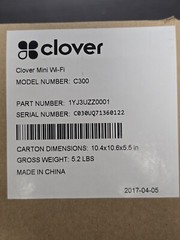 Clover Mini Wifi C300 – Card Reader / POS Point of Sale System w/ Power Supply