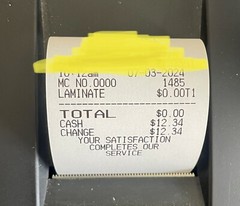 Royal Alpha 1100ML Electronic Cash Register — Tested/Working — No Key — See Desc