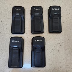 Lot of 5 Toast Go 2 Handheld POS Tablets TG200 with DTC200 Charging Dock (READ)
