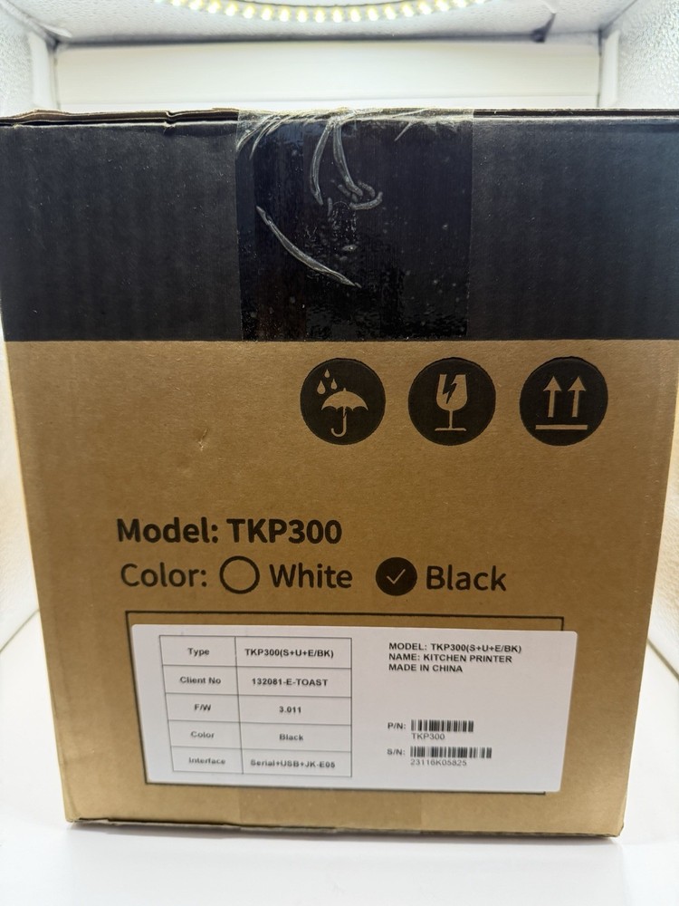 NEW &SEALED TOAST TKP300 POS Kitchen Receipt Printer, Serial, USB, JK, Ethernet