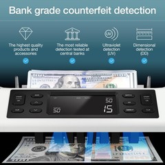 Safescan 2210 Money Counter Machine Counterfeit Detection 1,000 bills per minute