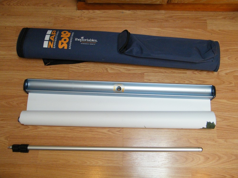 ZAP SOLO BANNERSTAND 35″ DISPLAY WITH CASE DISPLAY STAND, POLE & CASE ONLY