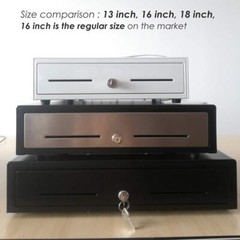 16″ Pos Cash Drawer Stainless Steel Frontremovable Tray5bill/5coinrj11 Cable Inc