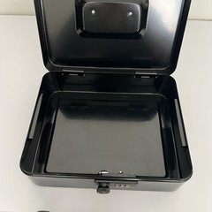 Black Cash Box with Money Tray Large 9.8×7.9×3.5 Inches Combination Lock