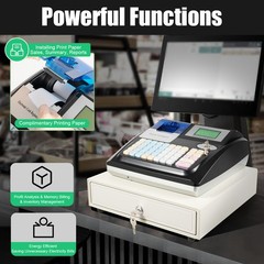 Square POS Terminal Cash Register with Printer, Cash Drawer & 48 Keys