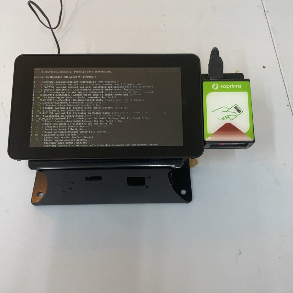 ecoprintQ Raspberry Pi 3 / 3+ Terminal 7″ Touchscreen RFID Reader & CanaKit PSU
