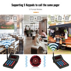 Retekess T119 Restaurant Pager System Guest Queuing 10 Buzzers Food Truck Club