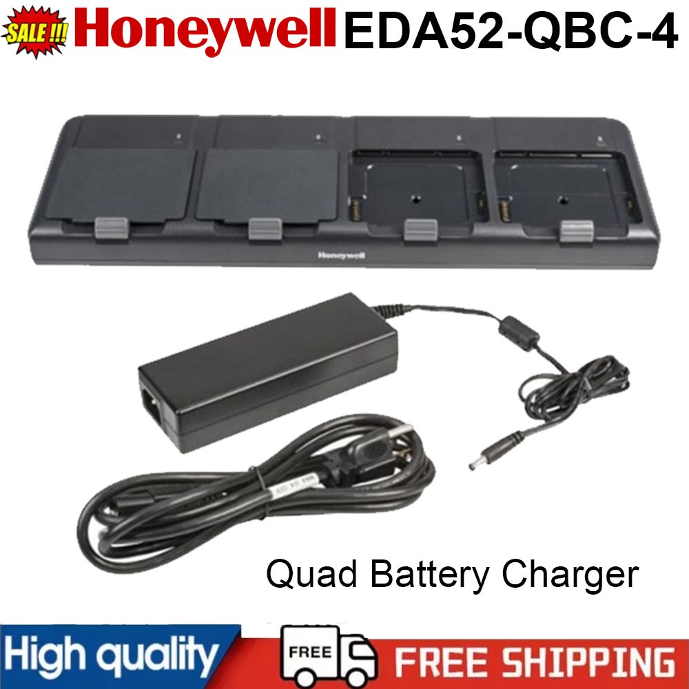 Honeywell EDA52 Quad Battery Charger EDA52-QBC-4 W/Power Cord For EDA52 Scanner