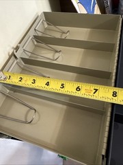 MMF Industries Metal Cash Box Bill and Coin Tray-Combination Lock Nice Shape