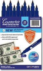 Durable 10-Pack Pocket-Sized Counterfeit Detection Pens for U.S. Currency