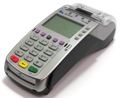 Verifone VX520 POS Credit Card Machine, LCD Screen, UNTESTED for Parts/Repair