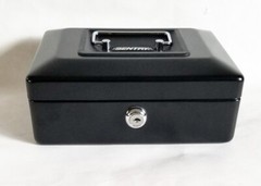 Cash Box Lock Box 8 3/4″ X 6 3/4″ Sentry Money Box Black Grey Tray CB-8