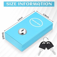 1 Pack Metal Box for Gamblers Pocket Sized Winner Bank Casino Cash Box with 2…