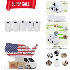 2 1/4″ x 50′ Thermal Paper – 5 Biodegradable Rolls for Cash Registers