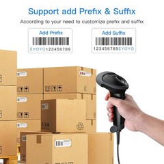 Eyoyo Handheld USB 2D Barcode Scanner, Wired Automatic QR Code Scanner PDF417…