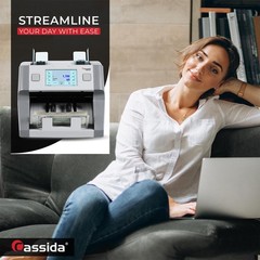 Cassida 8800R V2 USA Premium Bank-Grade Mixed Denomination Money Counter Mach…